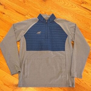 Johnnie-O Men's Golf Quarter-Zip Pullover in Blue Grey (Size Small)
